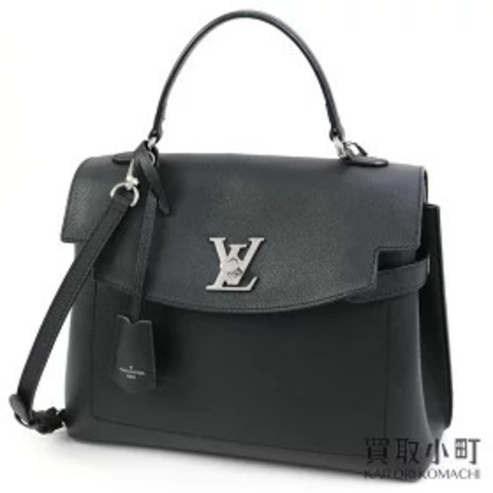 Louis Vuitton Lockme Ever Noir Black Grain Calf LV Twist Lock Shoulder